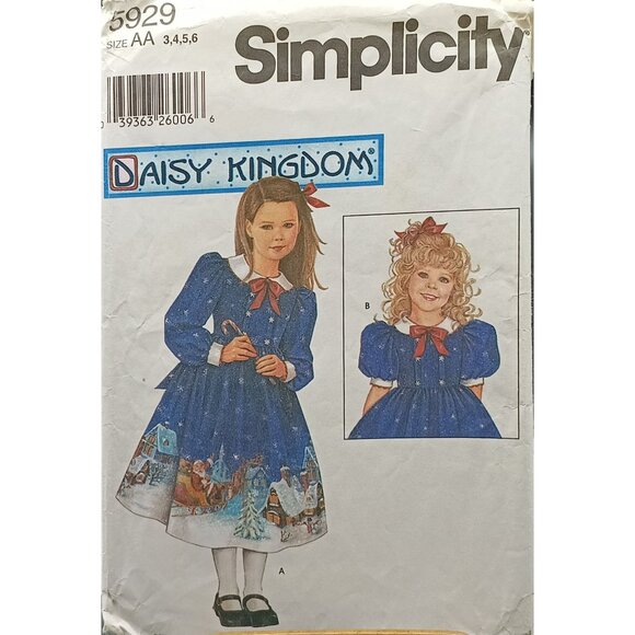Simplicity 5929 Daisy Kingdom Girls Dress & Doll Outfit Sewing Pattern Sizes 3-6 - Picture 1 of 2
